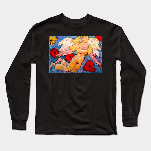 Chava, Angel image part of an Angel oracle card deck – MeMoment angel cards Long Sleeve T-Shirt by Renart